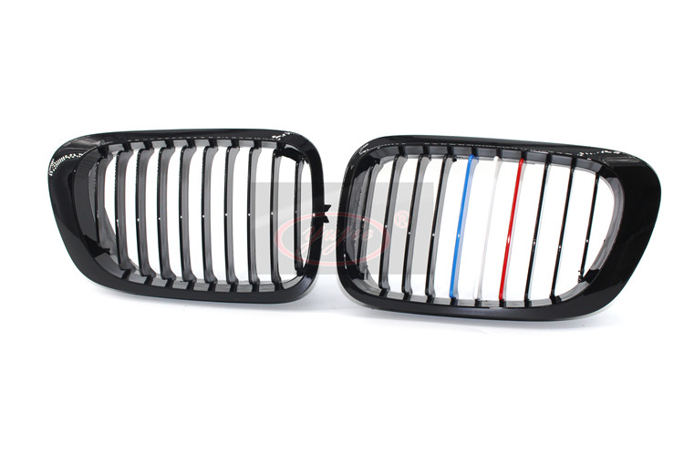 BMW E46 two old bright black M version of the grille (red, white and blue)