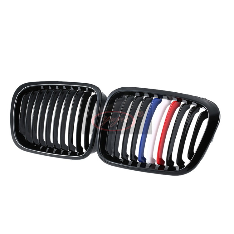 BMW E46 four old bright black M version of the grille (red, white and blue)